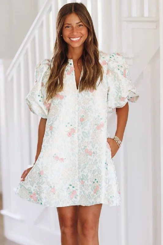 Blaire Mini Dress - Sage Mint Fashionable Denim Mini Dress