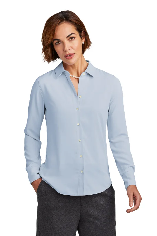 Brooks Brothers Womens Satin Anti Static Long Sleeve Button Down Shirt - Heritage Blue Soft Cotton Short Shirt Brooks Brothers Womens Satin Anti Static Long Sleeve Button Down Shirt - Heritage Blue Soft Cotton Short Shirt