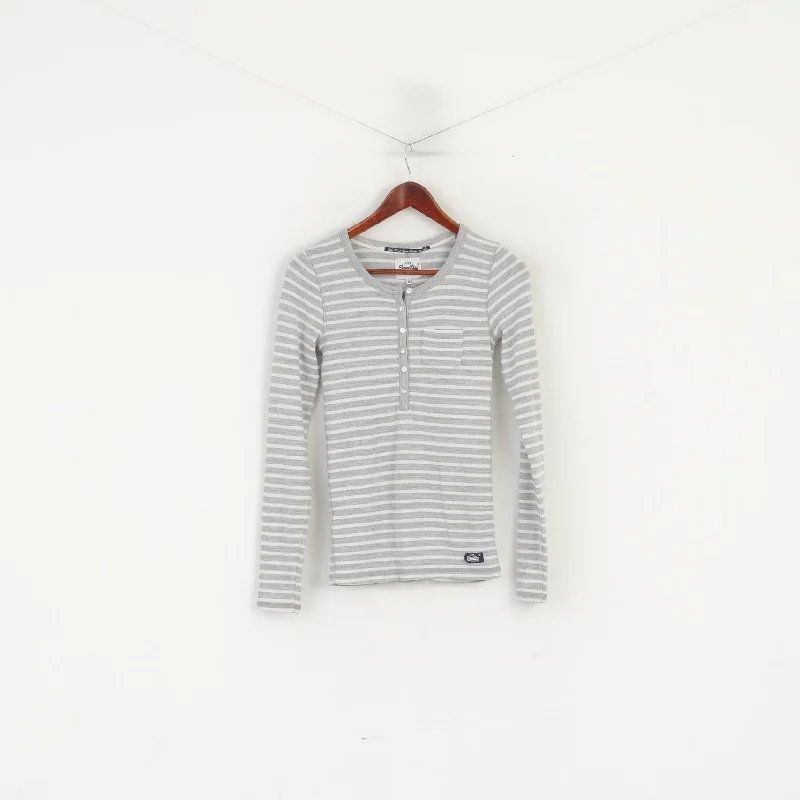 Superdry Women S Long Sleeved Shirt Grey Stretch Base Layer Classic Top Stylish Printed Short Shirt Superdry Women S Long Sleeved Shirt Grey Stretch Base Layer Classic Top Stylish Printed Short Shirt