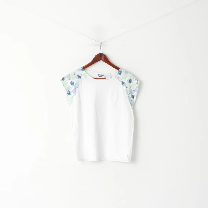 Reebok Women S Shirt White Cotton Vintage Sleeveless Activewear Classic Top Cozy Cotton Short Tee Reebok Women S Shirt White Cotton Vintage Sleeveless Activewear Classic Top Cozy Cotton Short Tee