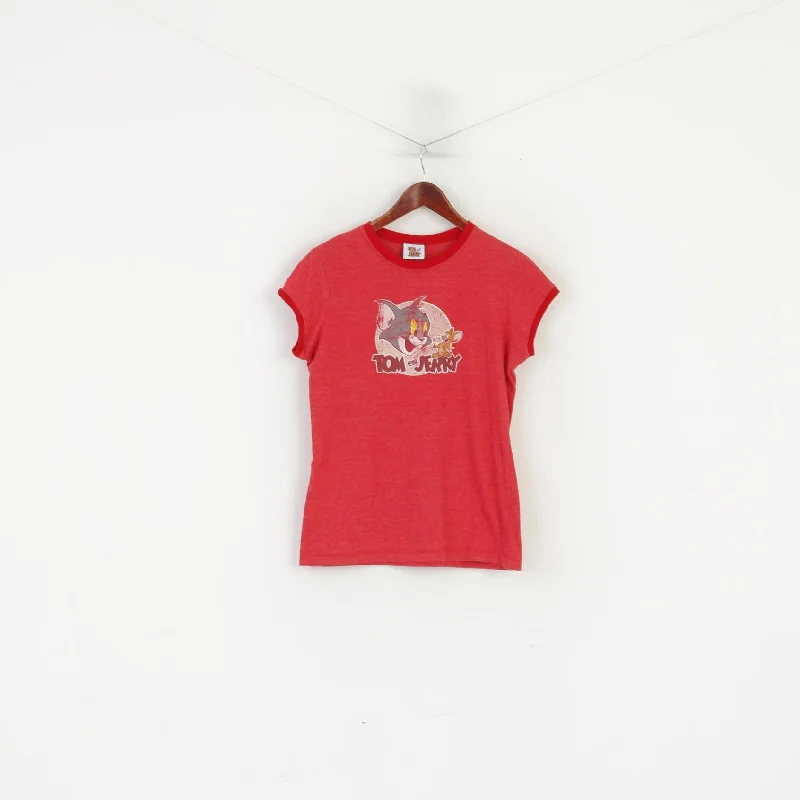 Dunnes Stores Tom and Jerry Women 18 L Shirt Red Cotton Cartoon Network Top Elegant Longline Short Shirt Dunnes Stores Tom and Jerry Women 18 L Shirt Red Cotton Cartoon Network Top Elegant Longline Short Shirt