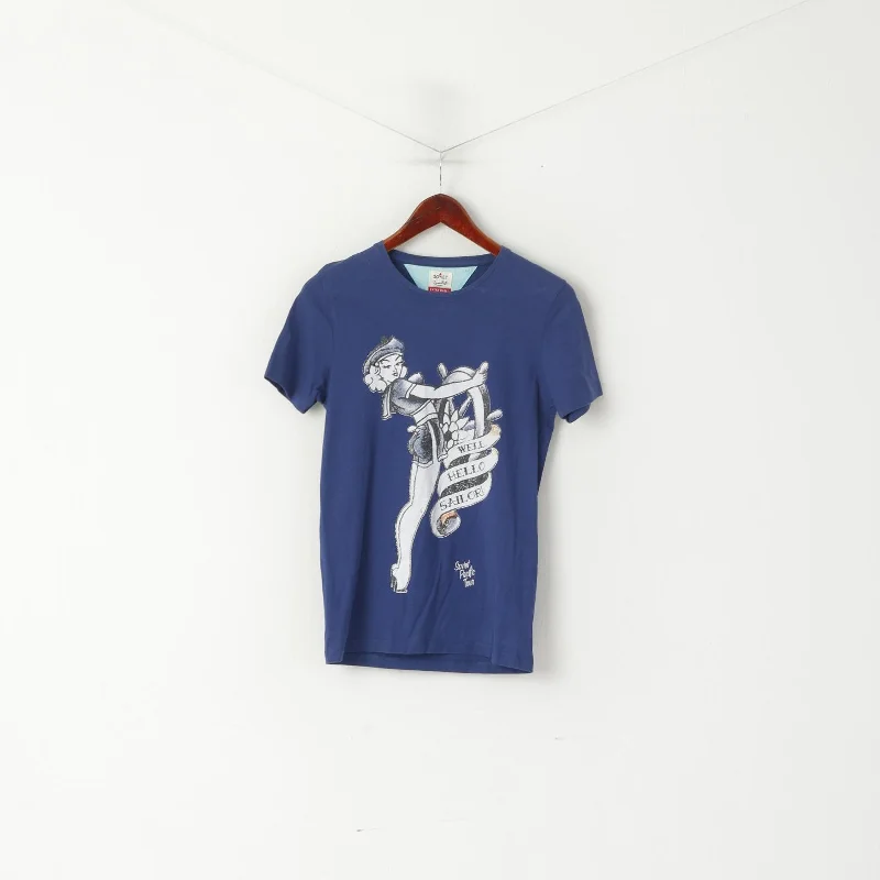 Soviet Women XS Shirt Navy Cotton Soviet Pacific Tour Graphic Crew Neck Top Stylish Casual Short Tee Soviet Women XS Shirt Navy Cotton Soviet Pacific Tour Graphic Crew Neck Top Stylish Casual Short Tee