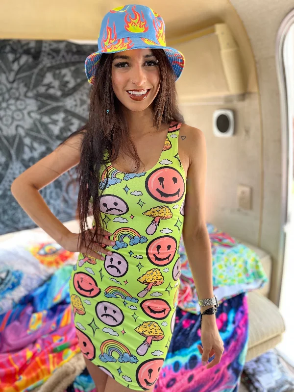 Neon Smile City Mini dress Trendy Lace Mini Dress