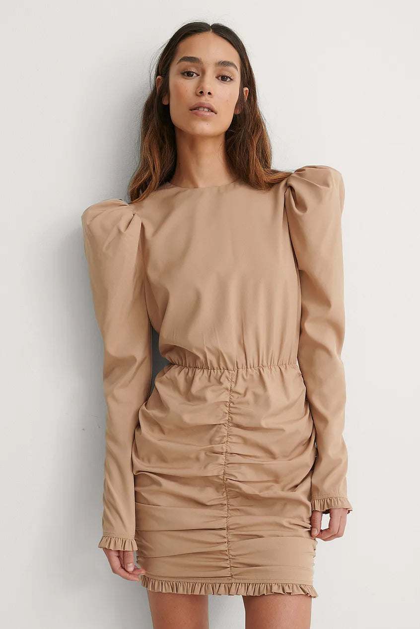Open Back Mini Dress Trendy Wraparound Mini Dress