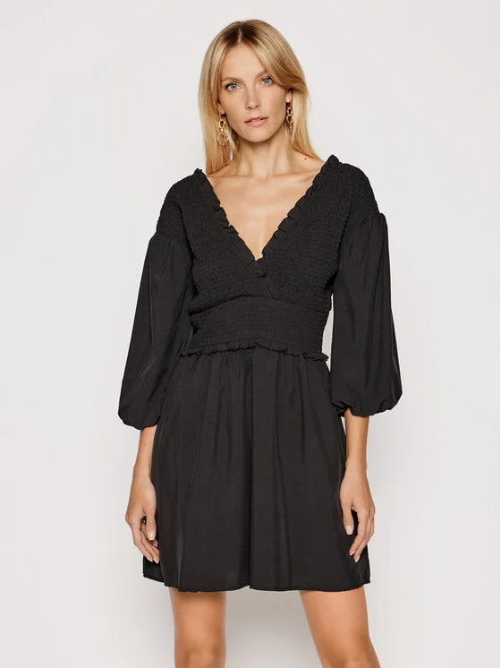 Smocked Mini Dress Comfortable Off-Shoulder Mini Dress