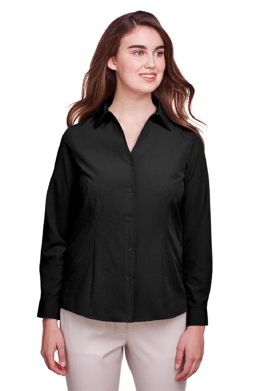 UltraClub Womens Bradley Performance Moisture Wicking Long Sleeve Button Down Shirt - Black Trendy Floral Short Sleeve UltraClub Womens Bradley Performance Moisture Wicking Long Sleeve Button Down Shirt - Black Trendy Floral Short Sleeve