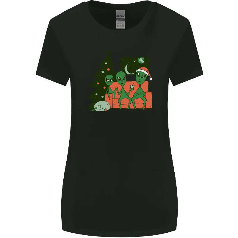 Alien Family Christmas Xmas Womens Wider Cut T-Shirt Anti-Pilling Machine Wash Handmade