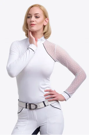 Cavalliera Contessa- Modern Dame Show Shirt Trendy Tie-Front Short Shirt