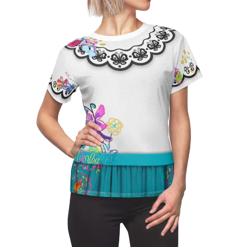 Disney Encanto Women's Shirt, Mirabel Madrigal Cosplay Costume Soft Cotton Short Shirt