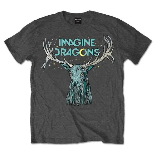 Imagine Dragons | Official Band T-shirt | Elk in Stars Terry Blend Velvet Blend Canvas Blend Imagine Dragons | Official Band T-shirt | Elk in Stars Terry Blend Velvet Blend Canvas Blend