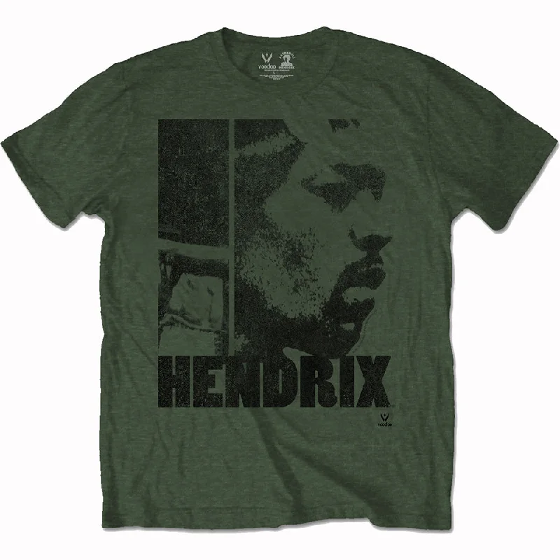 Jimi Hendrix | Official Band T-shirt | Let Me Live Print Jacquard Patchwork