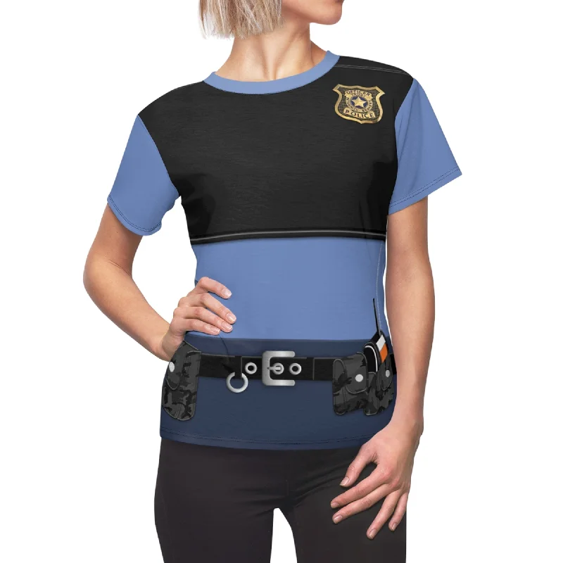 Judy Hopps Women Shirt, Zootopia Costume Fashionable Pleated Short Shirt