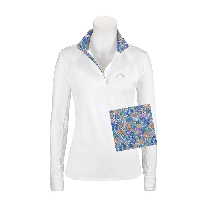 RJ Classics- Maddie Show Shirt ( Multi Floral) Elegant Silk Short Shirt