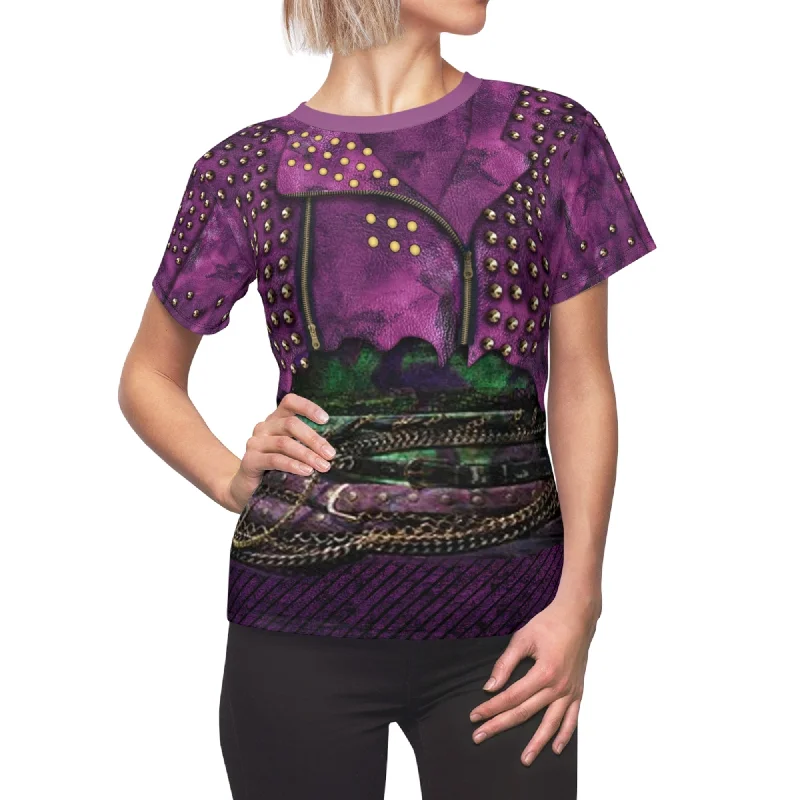 Mal Women's Shirt, Descendants 2 Costume Casual Slouchy Short Sleeve