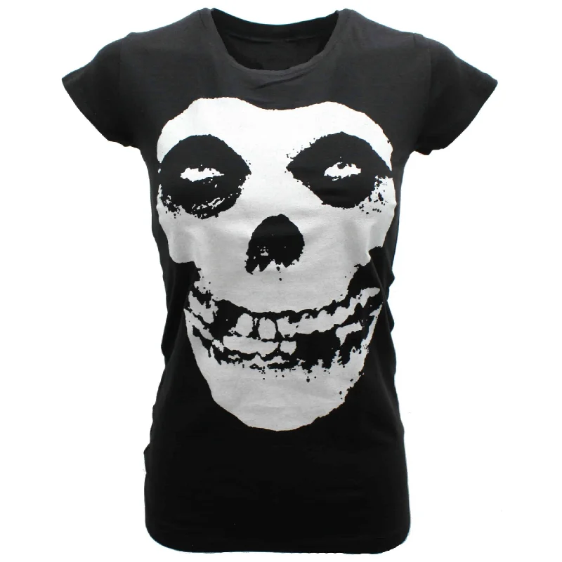 Misfits Crimson Ghost Womens Tee Solid Print Embellished