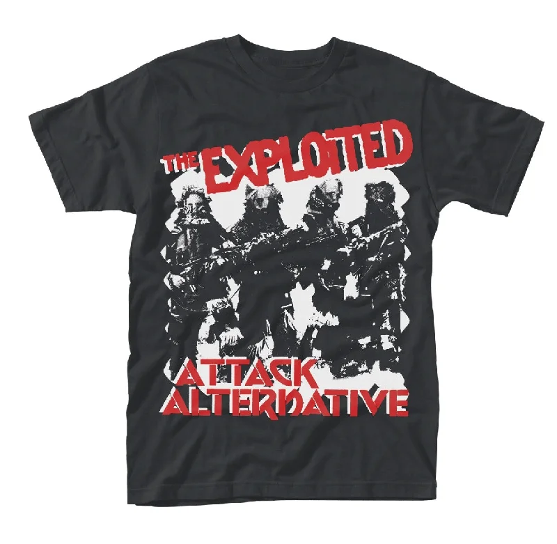 The Exploited Unisex T-shirt: Attack Hooded Caped Shawl Collar