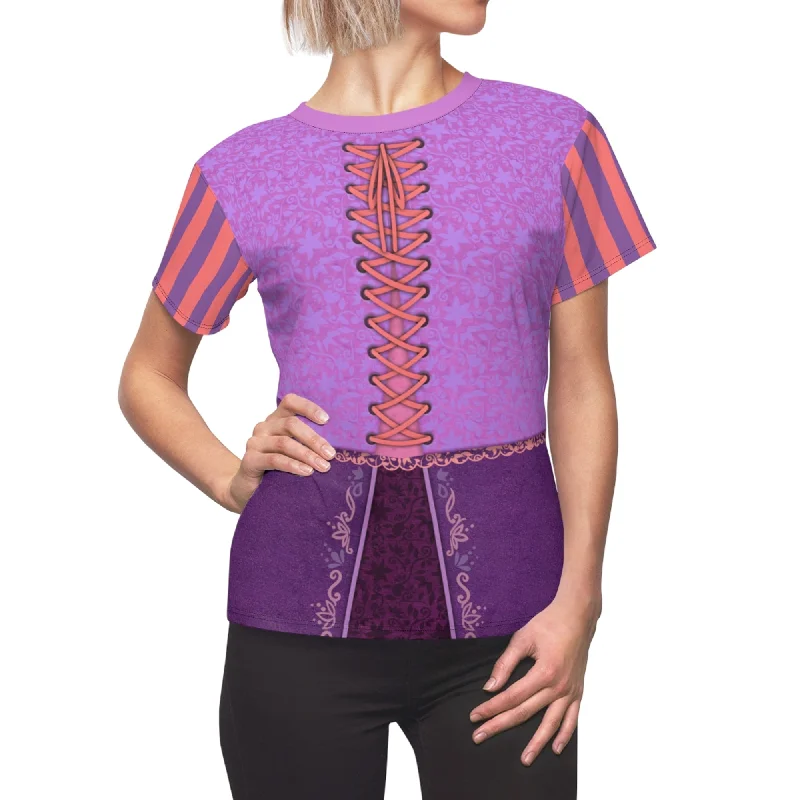 Rapunzel Women Shirt, Tangled Costume Casual Short Sleeve Top