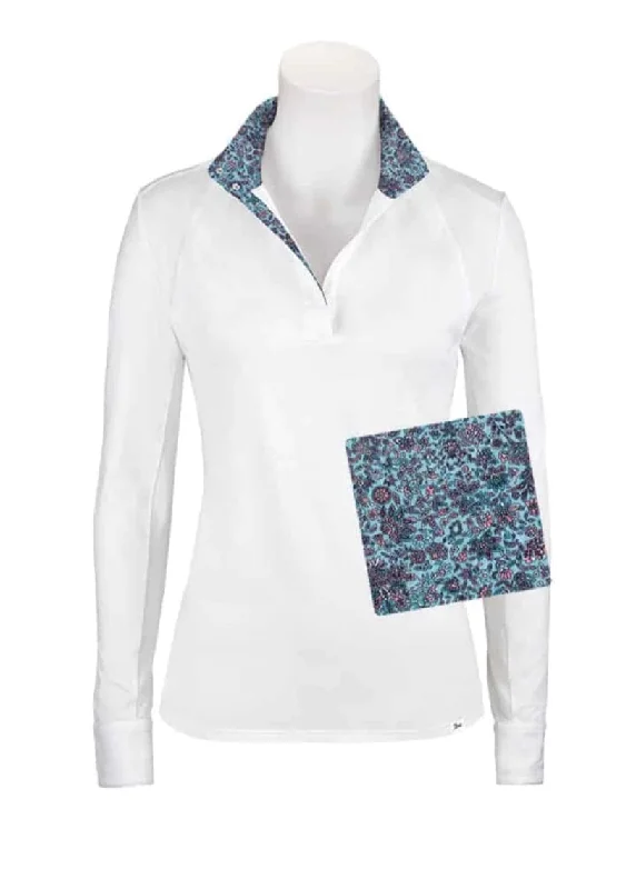 RJ Classics- Maddie Show Shirt (Blue Paisley Floral) Classic V-Neck Short Shirt