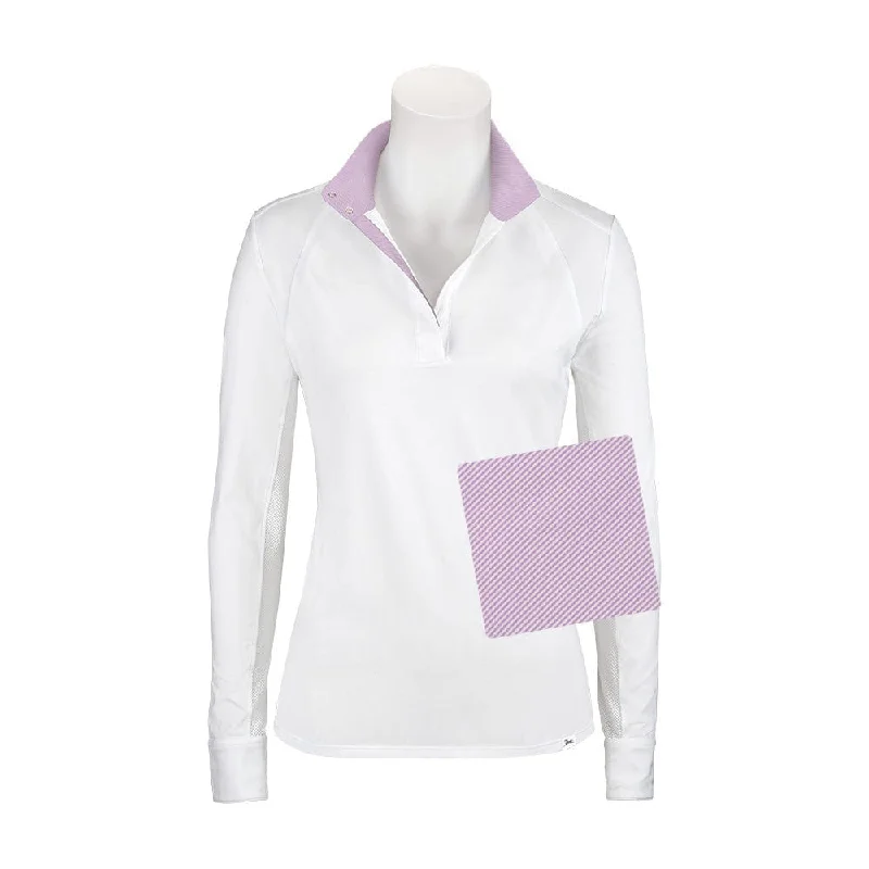 RJ Classics- Maddie Show Shirt (Purple Stripe) Comfortable Knit Short Shirt