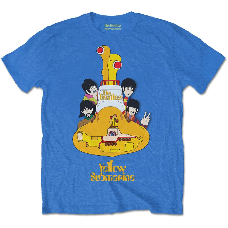 The Beatles | Official Band T-Shirt | Yellow Submarine Sub Sub Print Jacquard Patchwork The Beatles | Official Band T-Shirt | Yellow Submarine Sub Sub Print Jacquard Patchwork