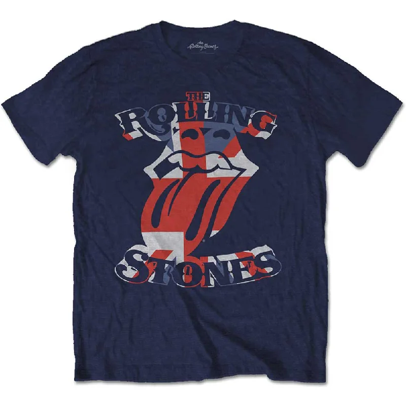 The Rolling Stones | Official Band T-Shirt | British Flag Tongue Oversized T-Shirt Spandex breathable