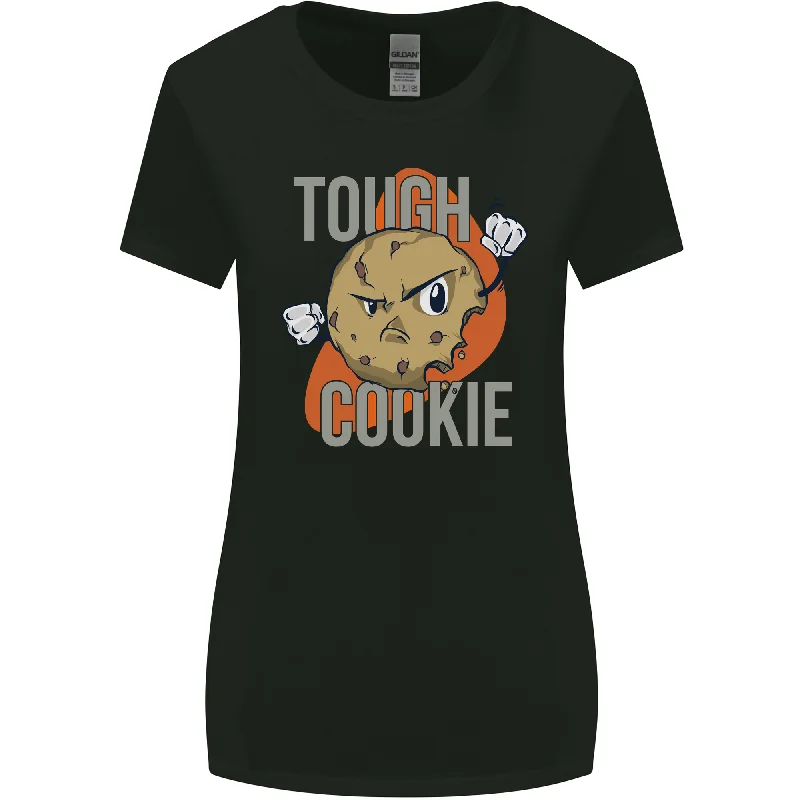 A Tough Cookie Funny MMA Mixed Martial Arts Womens Wider Cut T-Shirt Satin Blend Silk Blend Wool Blend