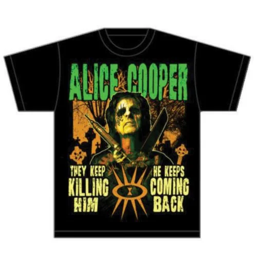 Alice Cooper | Official Band T-Shirt | Graveyard Anti-Pilling Machine Wash Handmade