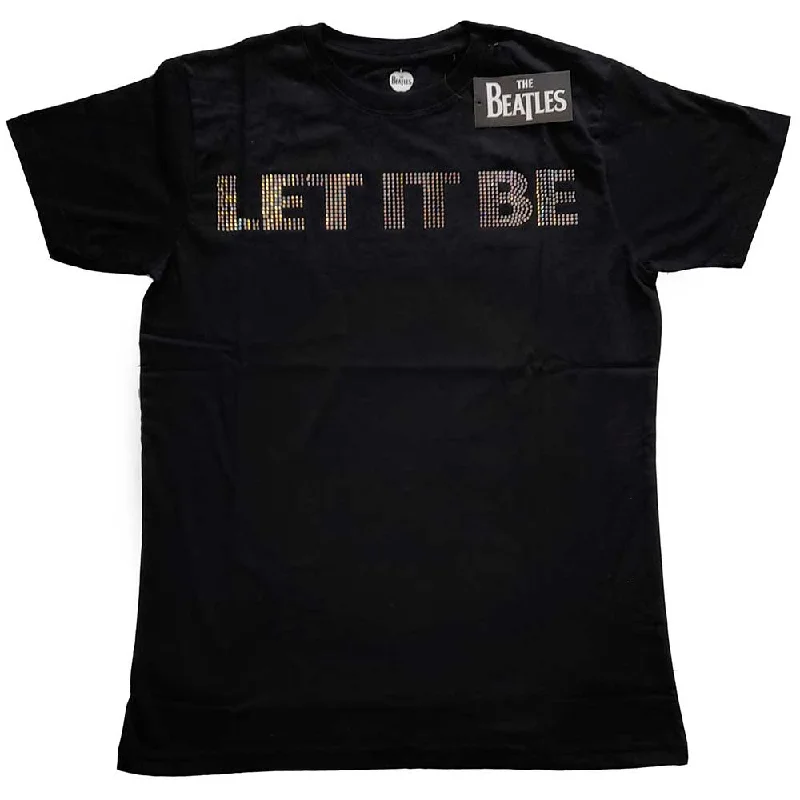 The Beatles | Official Band T-Shirt | Let It Be (Diamante) Lace Blend Ribbed Blend Corduroy Blend