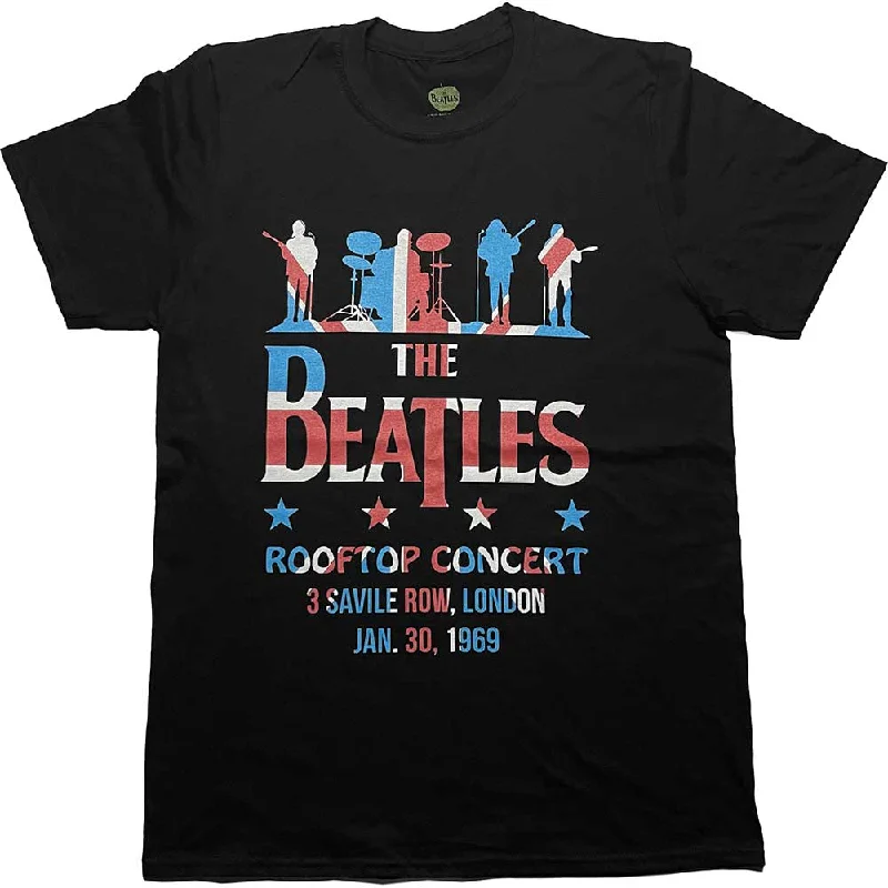 The Beatles | Official Band T-Shirt | Drop T Rooftop Flag Machine Wash Dry Clean Hand Wash