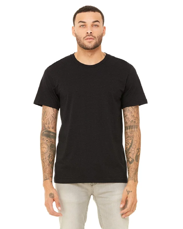 Bella+Canvas Triblend T-Shirt | Blk Hthr Triblnd Silk Blend Satin Velvet