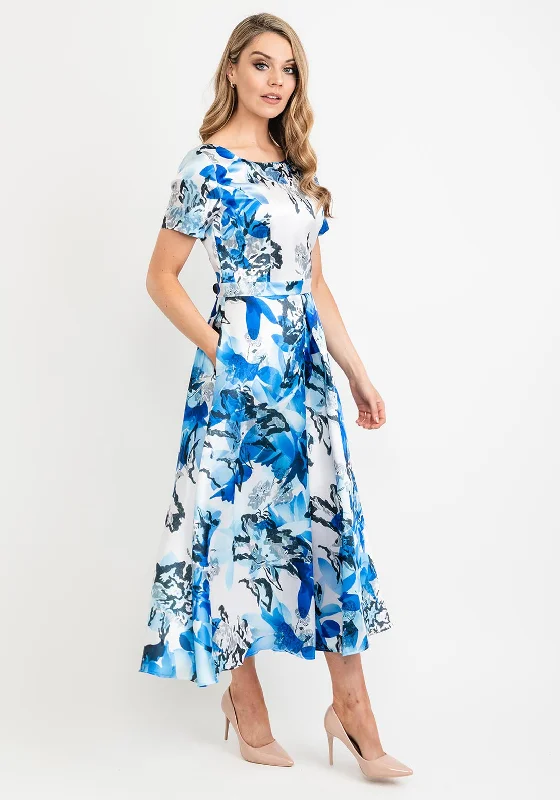 Cassandra Kimmy Floral Maxi Dress, Blue Chic Sleeveless Maxi Dress