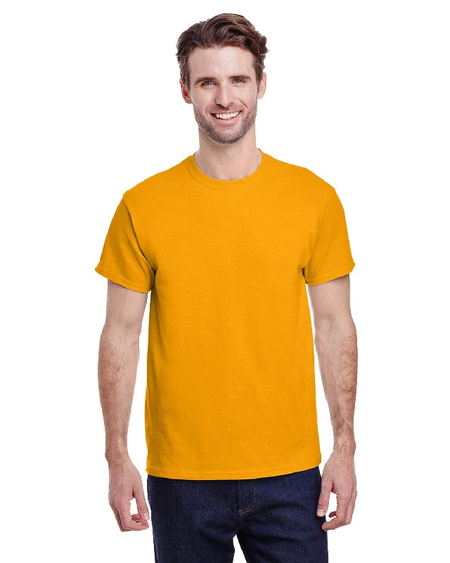 Gildan Heavy Cotton T-Shirt | Tennessee Orange Collared Crew Neck Turtle Neck