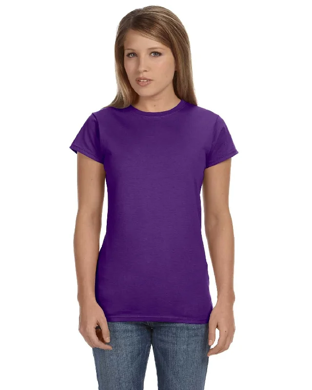 Gildan Ladies SoftStyle T-Shirt | Purple Satin Fabric Silk Fabric Chiffon Fabric