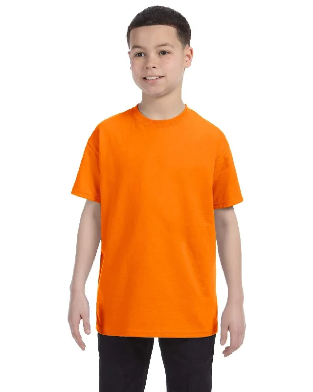 Gildan Youth Lightweight 100% Cotton T-Shirt | Tennessee Orange Front Pockets Side Pockets Patch Pockets