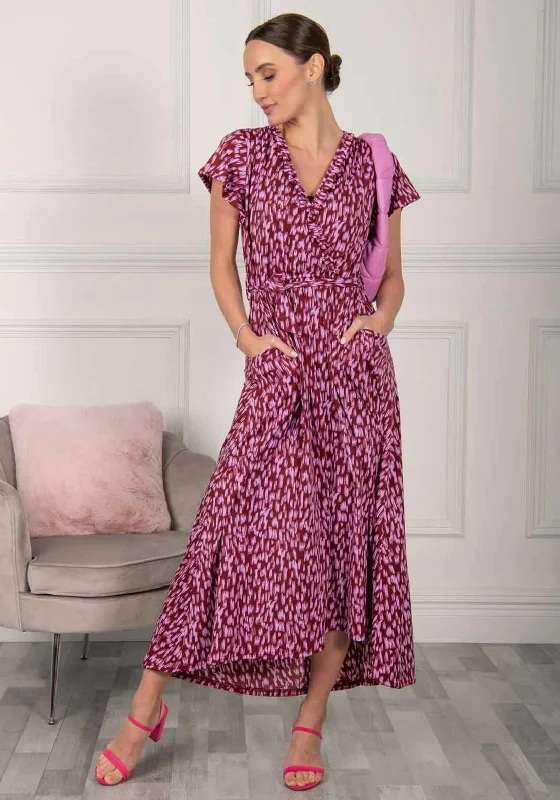 Jolie Moi Lola Wrap Maxi Dress, Abstract Multi Comfortable Casual Maxi Dress