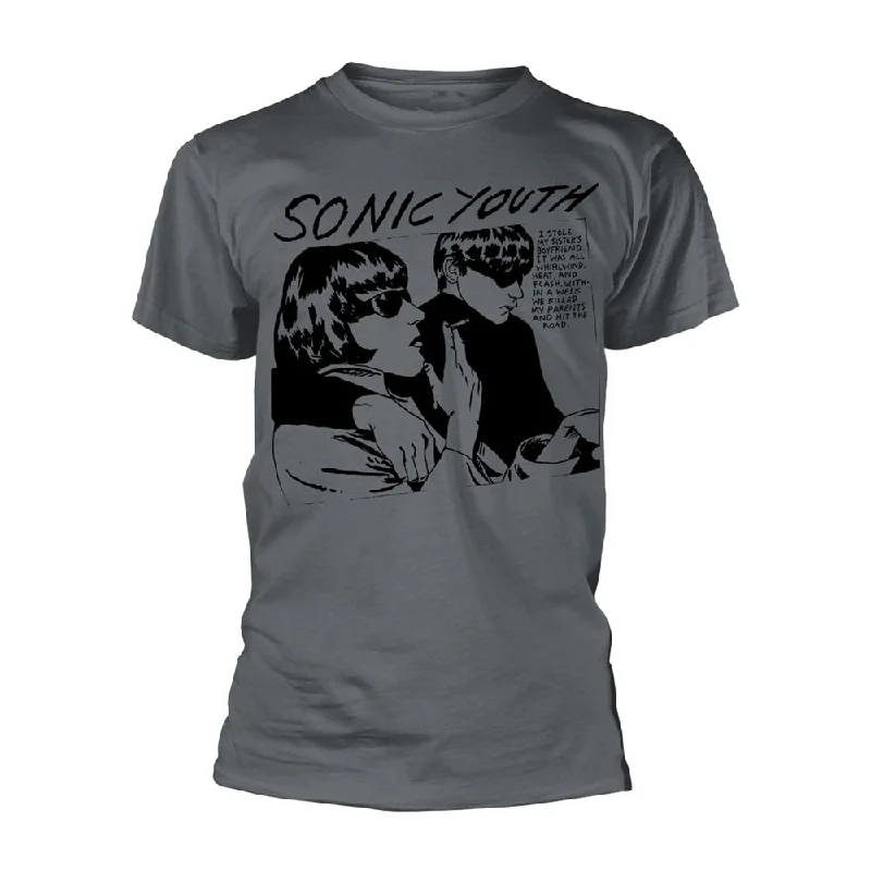 Sonic Youth Unisex T-shirt: Goo Album Cover (Charcoal) Anti-Pilling Machine Wash Handmade