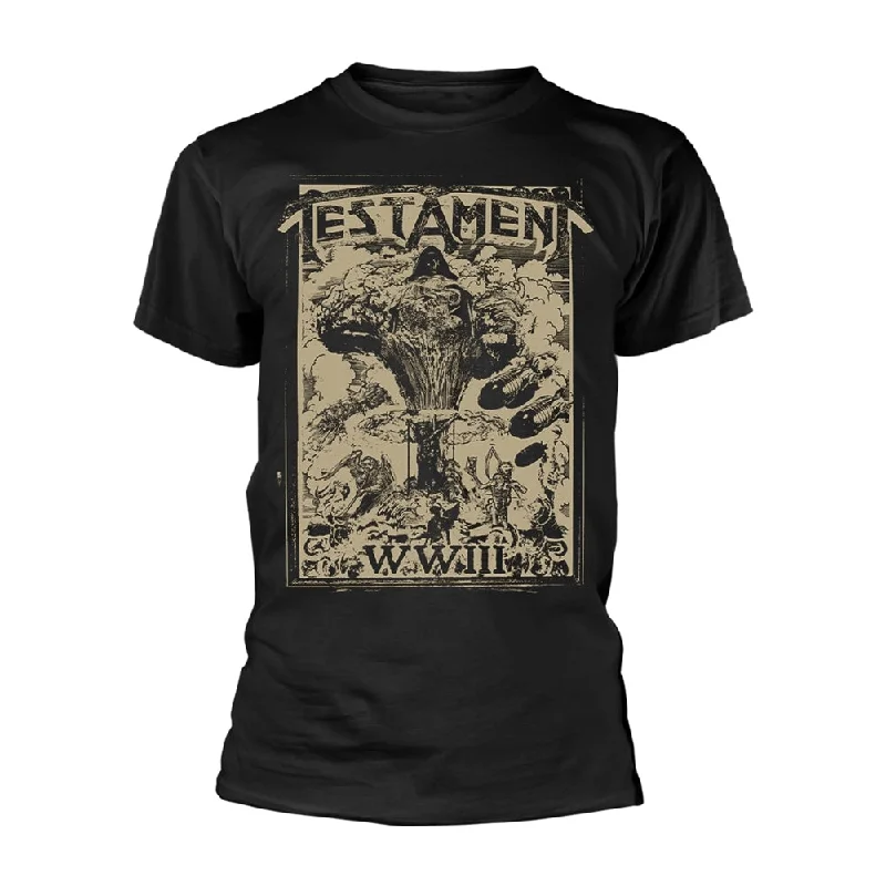 Testament Unisex T-shirt: WWIII (back print) Ribbed T-Shirt High Neck Heavyweight