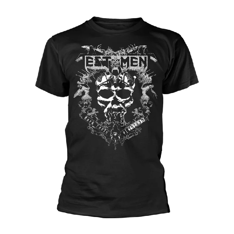 Testament Unisex T-shirt: Dark Roots Of Thrash (back print) Plaid T-Shirt Polka Dot Checkered