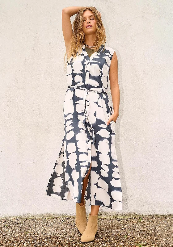 Pulz Callla Sleeveless Maxi Dress, Black Print Elegant Floral Maxi Dress