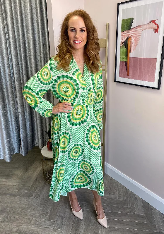 Seventy1 One Size Two Way Printed Maxi Dress, Green Multi Stylish Boho Maxi Dress