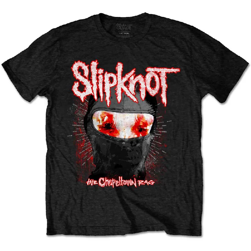 Slipknot | Official Band T-Shirt | Chapeltown Rag Mask (Back Print) Print Jacquard Patchwork