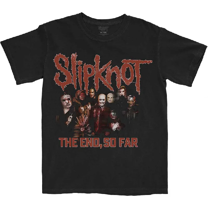 Slipknot | Official Band T-Shirt | The End, So Far Group Photo (Back Print) Welt Pockets Slit Pockets