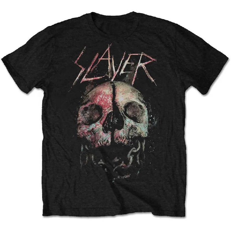 Slayer | Official Band T-Shirt | Cleaved Skull Handmade Hand-knitted Hand-woven