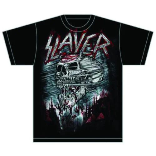 Slayer | Official Band T-Shirt | Demon Storm Zippered Front Buttoned Front Snap Front