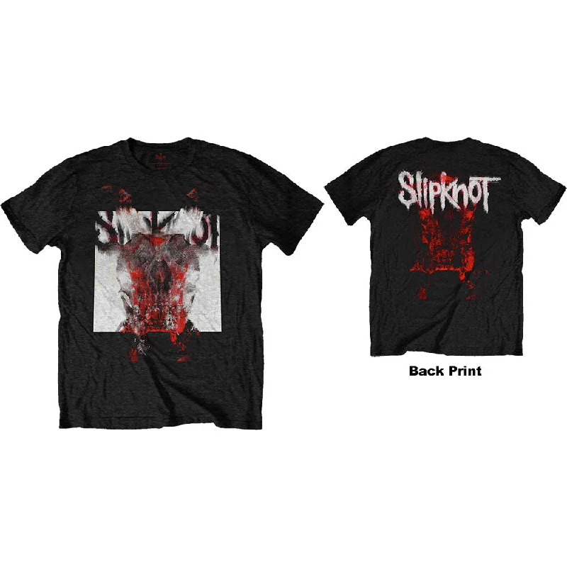 Slipknot | Official Band T-Shirt | Devil Single - Logo Blur (Back Print) Modern Contemporary Chic