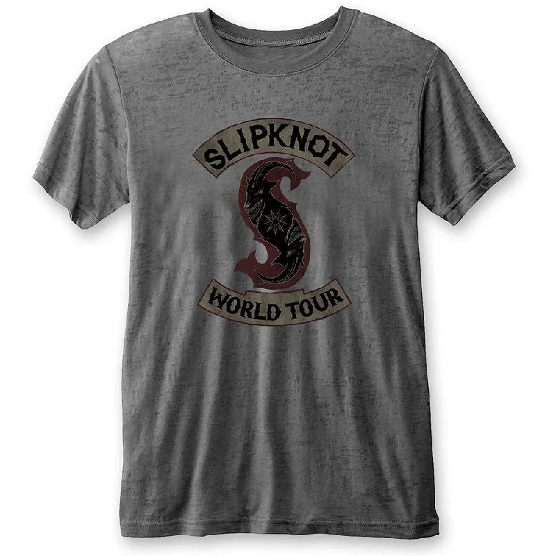 Slipknot | Official Band T-Shirt | World Tour (Burn Out) Anti-Shrink Durable Soft