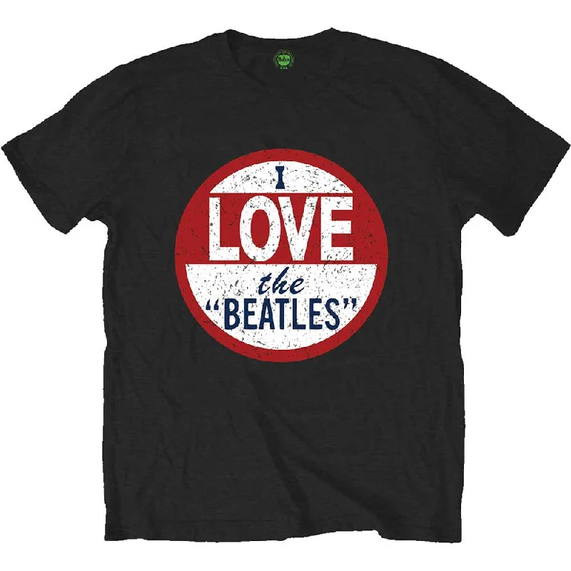 The Beatles | Official Band T-Shirt | I love The Beatles Cashmere Blend Cotton Blend Poly Blend