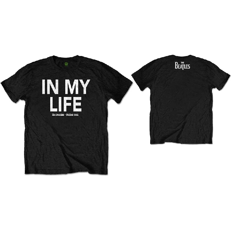 The Beatles | Official Band T-Shirt | In My Life (Back Print) Satin Blend Silk Blend Wool Blend