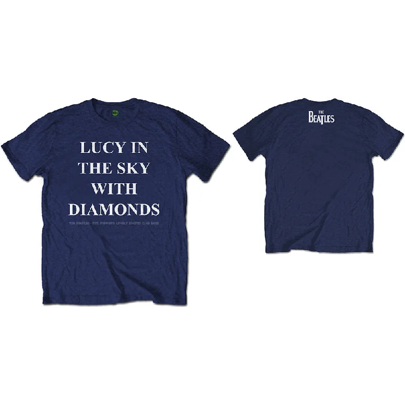 The Beatles | Official Band T-Shirt | Lucy in the sky with diamonds (Back Print) Nylon Fabric Polyester Fabric Spandex Fabric