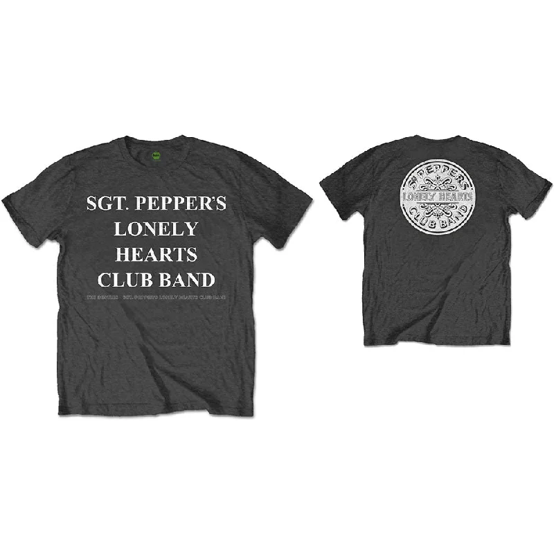 The Beatles | Official Band T-Shirt | SPLHCB with Drum (Back Print) Zippered Buttoned Snapped